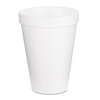 Dart Drinking Cup 12 oz. White Styrofoam Disposable, 25 EA/SL MON 652134SL