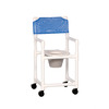 Innovative Products Shower Commode Chair With Arms PVC Mesh Back 21 Inch MON688304EA