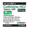 Mylan Pharmaceuticals Allergy Relief 10 mg Strength Tablet 100 per Bottle MON 707130BT