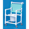 Innovative Products Shower Commode Chair With Arms PVC Mesh Backrest MON625688EA