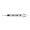 BD Insulin Syringe with Needle, 100 EA/BX MON 152877BX