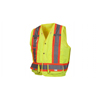 Pyramex Safety Products Safety Vest - Hi-Vis Lime With Reflective Tape -Size Large PYR RCMS2810L