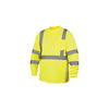 Pyramex Safety Products T-Shirt - Hi-Vis Lime Long Sleeve T-Shirt - Size Large PYR RLTS3110L