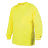Pyramex Safety Products T-Shirt - Hi-Vis Lime Long Sleeve T-Shirt No Tape- Size Large PYR RLTS3110NSL