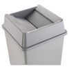 Rubbermaid Commercial Rubbermaid® Commercial Untouchable® Square Swing Top Lid RCP2664GRAY