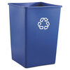 Rubbermaid Commercial Square Recycling Container RCP395873BLU