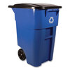 Rubbermaid Commercial Brute® Recycling Rollout Container RCP9W2773BLU