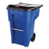 Rubbermaid Commercial Square Brute® Rollout Container RCP9W27BLU