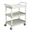 Rubbermaid Commercial Three-Shelf Service Cart RCP342488OWH