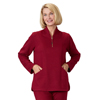 Silverts Women's Easy Dressing Open Back Half Zip Track Suit Top Wine SLVSV24810-SV10-L