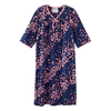 Silverts Senior Womens Adaptive Open Back Knit Printed Nightgown Diagonal Floral SLV SV26000-DIAG-M
