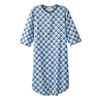 Silverts Senior Mens Adaptive Open Back Flannel Nightgown Diagonal Plaid SLV SV50120-DIOP-L