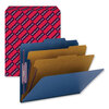 Smead Smead® 6-Section Colored Pressboard Top Tab Classification Folders with SafeSHIELD™ Coated Fastener SMD14032