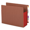Smead Smead® Redrope Drop Front End Tab File Pockets with Colored Tyvek® Gussets SMD73696