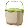 Toter 2 Gallon Kitchen Composting Container with Lid, Beige TOT 2602-SL-G100