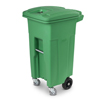 Toter 32 Gal. Lime Green Organics Trash Can with Wheels and Lid (2 caster wheels 2 stationary wheels) TOT ACG32-00LIM