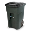 Toter 48 Gal. Greenstone Trash Can with Smooth Wheels and Lid TOT ANA48-51406