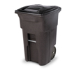 Toter 64 Gal. Trash Can Brownstone with Quiet Wheels and Lid TOT ANA64-00BST