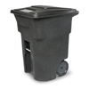 Toter 96 Gal. Blackstone Trash Can with Smooth Wheels and Lid TOT ANA96-00BKS