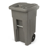 Toter 32 Gal. Graystone Document Trash Can with Wheels and Key Lid Lock TOT CDA32-00GST