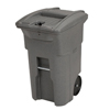 Toter 64 Gal. Graystone Document Trash Can with Wheels and Hasp Lock TOT CDA64-11346