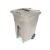 Toter 96 Gal. Graystone Document Trash Can with Wheels and Key Lid Lock (2 caster wheels 2 stationary wheels) TOT CDC96-00GST
