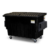 Toter 2 Cubic Yard 1000 lbs. Capacity Front Load Container (2 Standard Casters and 2 Swivel Casters) - Black TOT FL020-10756