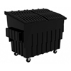 Toter 3 Cubic Yard 1500 lbs. Capacity Front Load Container (2 Standard Casters and 2 Swivel Casters) - Black TOT FL030-10748