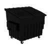 Toter 4 Cubic Yard 2000 lbs. Capacity Front Load Container (2 Standard Casters and 2 Swivel Casters) - Black TOT FL040-10707