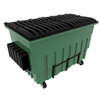 Toter 2 Cubic Yard 2000 lbs. Capacity Front Load Organic Container w/ 4 Swivel Casters (2 Braking) - Waste Green TOT FL52C-20001