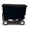 Toter 2 Cubic Yard 1000 lbs. Capacity Rapid Speed Towable Mobile Truck with Attached Black Lid - Black TOT FLA20-10229