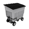 Toter 3 Cubic Yard 1500 lbs. Capacity Rapid Speed Towable Mobile Truck with Attached Black Lid - Industrial Gray TOT FLA30-00IGY