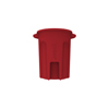 Toter 32 Gal. Round Trash Can with Lift Handle - Red TOT RND32-B0570