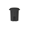 Toter 44 Gal. Round Trash Can with Lift Handle - Black TOTRND44-B0200