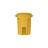 Toter 44 Gal. Round Trash Can with Lift Handle - Yellow TOT RND44-B0390
