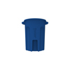 Toter 44 Gal. Round Trash Can with Lift Handle - Blue TOTRND44-B0705