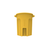 Toter 55 Gal. Round Trash Can with Lift Handle - Yellow TOT RND55-B0390