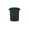 Toter 55 Gal. Round Trash Can with Lift Handle - Forest Green TOT RND55-B0960