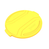 Toter 55 Gal. Round Trash Can Lid - Yellow TOT RND55-L0390