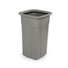 Toter Slimline 25 Gal. Square Trash Can - Graystone TOT SSC25-90734
