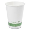Vegware 89-Series Hot Cup, 12 oz, Green/White VEGLV12G