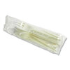 Vegware Cutlery Kits, Fork/Knife/Spoon/Napkin, White, 250/Carton VEGVWKFSWN