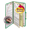 Smead Smead™ Six-Section Colored Pressboard Top Tab Classification Folders with SafeSHIELD® Coated Fasteners SMD19033