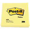 3M Post-it® Notes Original Pads in Canary Yellow MMM654YW