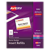 Avery Avery® Name Badge Insert Refills AVE5392