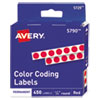 Avery Avery® Handwrite-Only Permanent Self-Adhesive Round Color-Coding Labels in Dispensers AVE05790