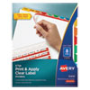 Avery Avery® Print & Apply Index Maker® Clear Label Dividers with Easy Apply Printable Label Strip and Color Tabs AVE11419