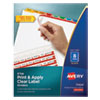 Avery Avery® Print & Apply Index Maker® Clear Label Dividers with Easy Apply Printable Label Strip and Color Tabs AVE11424