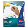 Avery Avery® Print & Apply Index Maker® Clear Label Dividers with Easy Apply Printable Label Strip and Color Tabs AVE11418