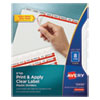 Avery Avery® Print & Apply Index Maker® Clear Label Plastic Dividers with Easy Apply Printable Label Strip AVE12450